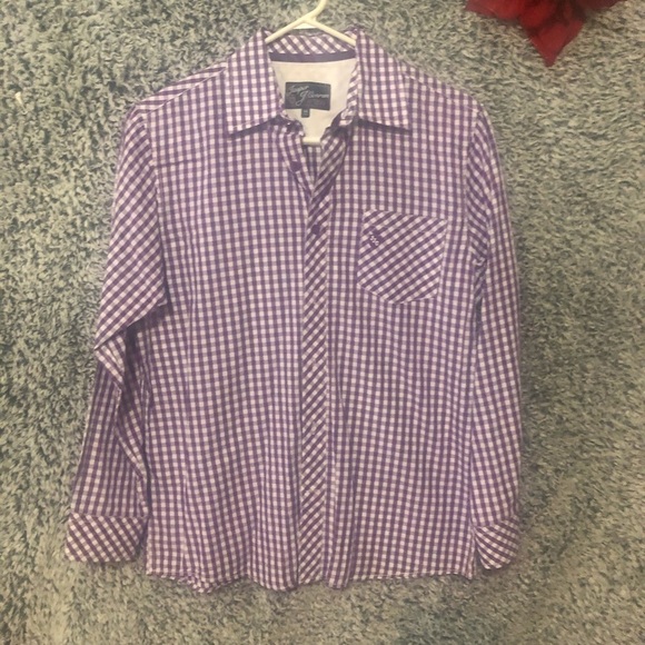 Jasper Conron Multicolor Check Short Sleeve Button Up Shirt Size 14 - Picture 7 of 7